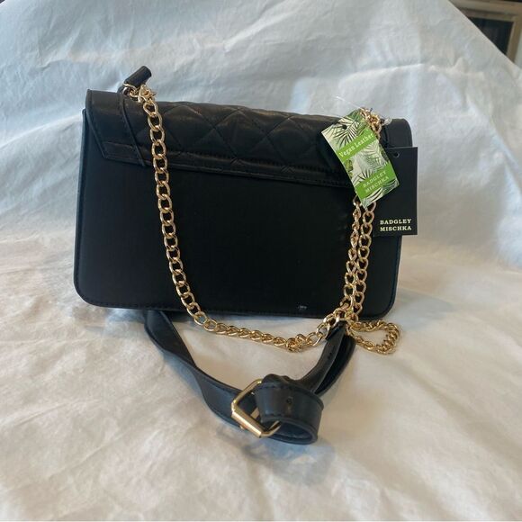 NWT Badgley Mischka Crossbody With Studs in Black - Picture 2 of 5